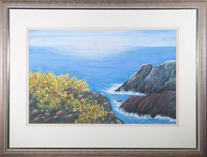 Margaret Cook - 20th Century Pastel, Gunwalloe Cove, Cornwall