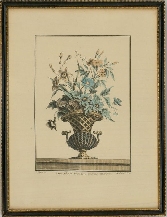 Avril L'aine after Louis Tessier - Mid 20th Century Lithograph, Pair Of Urns