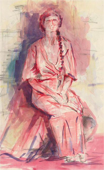 Contemporary Watercolour - The Pink Robe