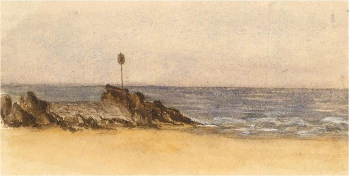 A. E. H - 1888 Watercolour, Set of three Views Of Bude