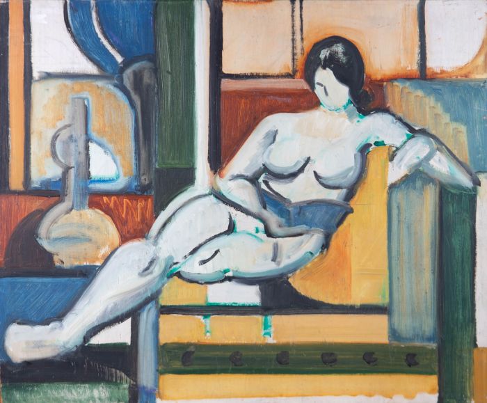 Susan Paine - 20th Century Oil, Reclining Nude