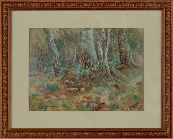 C.L. Windsor - Framed Early 20th Century Watercolour, Woodland Rabbits