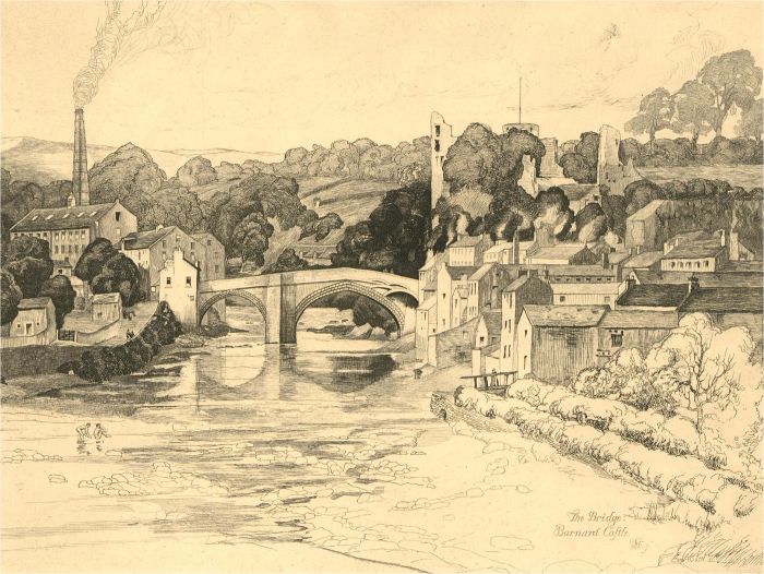 James Robert Granville Exley (1878-1967) - 1915 Etching, Barnard Castle