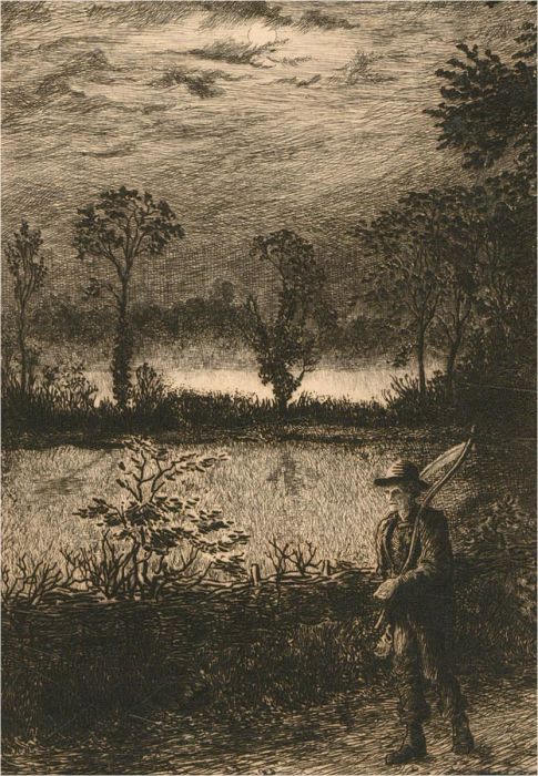 Early 20th Century Etching - The Weathered Farmer