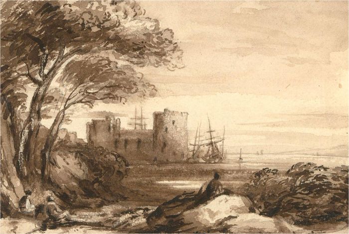 1839 Watercolour - Castle by the Sea