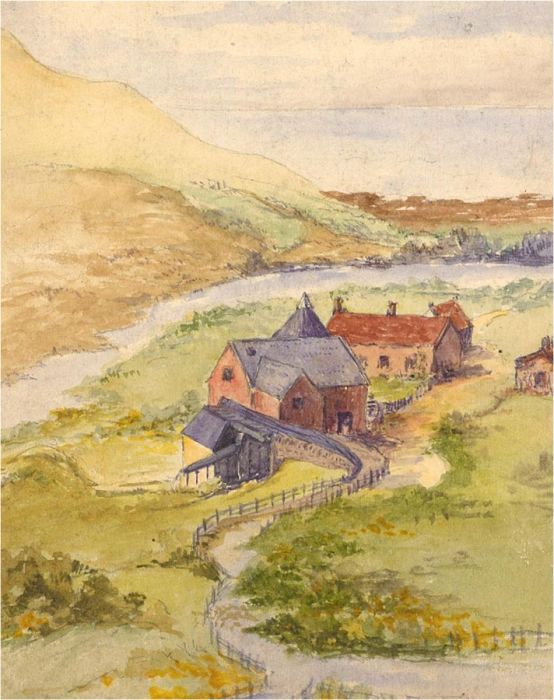 Early 20th Century Watercolour - The Coastal Cottage