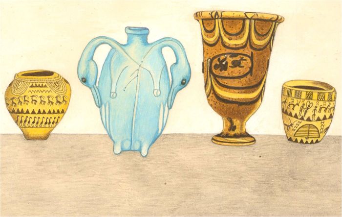 A. Twinning - Mid 20th Century Watercolour, Egyptian Pottery