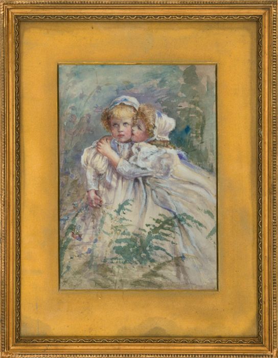 M. C. Viccars - Signed & Framed 1897 Watercolour, Mabel Frances & Mary Cecil