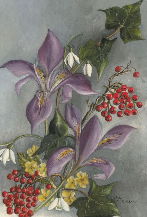 Jean McCulloch - Signed Mid 20th Century Oil, Floral Study