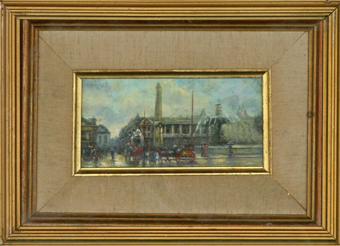 Framed Early 20th Century Oil - Luxor Obelisk, Paris