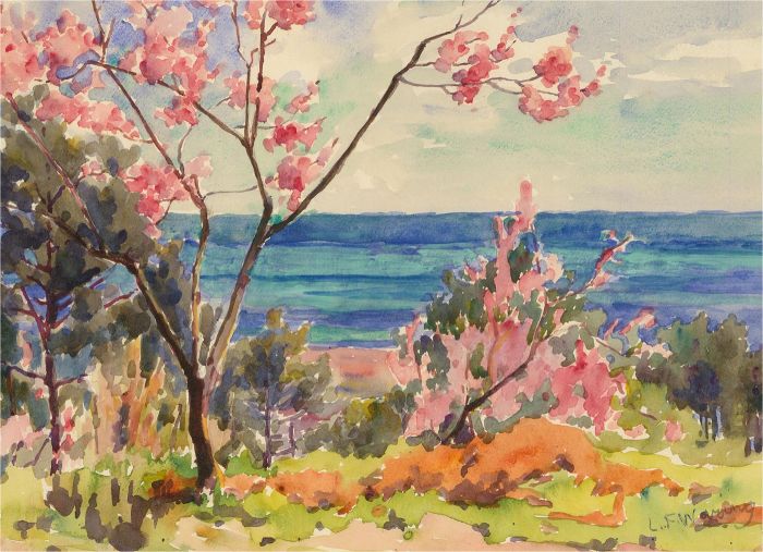 Lily Florence Waring (1877-1966) - Watercolour, Italian Seascape