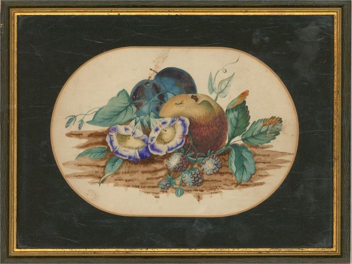 Framed Early 20th Century Watercolour - Vibrant Still Life