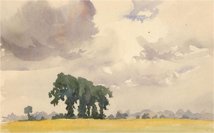 Ernest W. Kirby (1896-1972) - 1916 Watercolour, Wanstead Park
