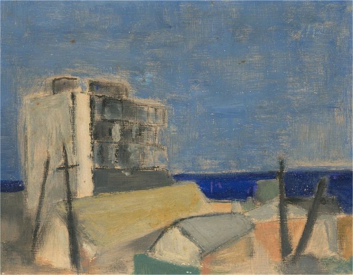 Contemporary Oil - Brutalist Building
