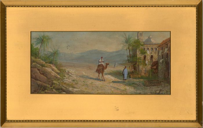 Early 20th Century Gouache - Camel Ride