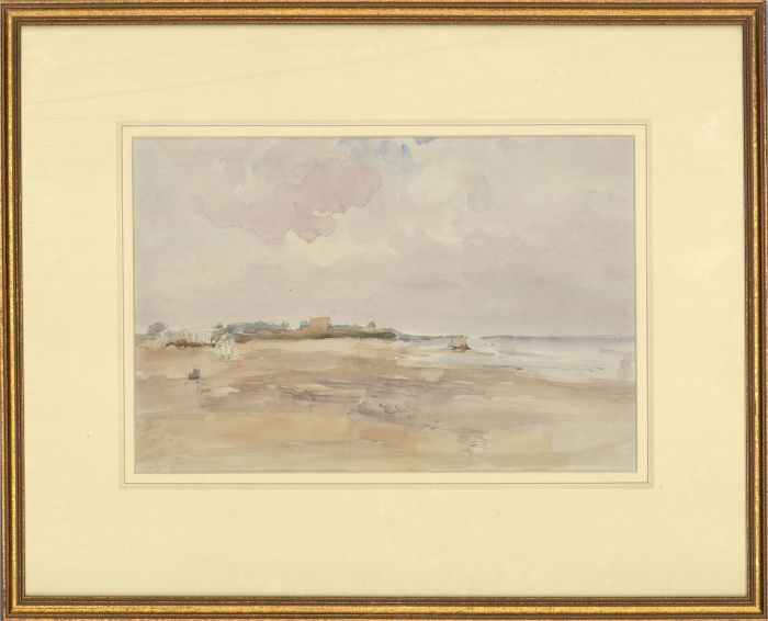 Attrib Robert G D Alexander (1875-1945) -Early 20thC Watercolour, Overcast Beach