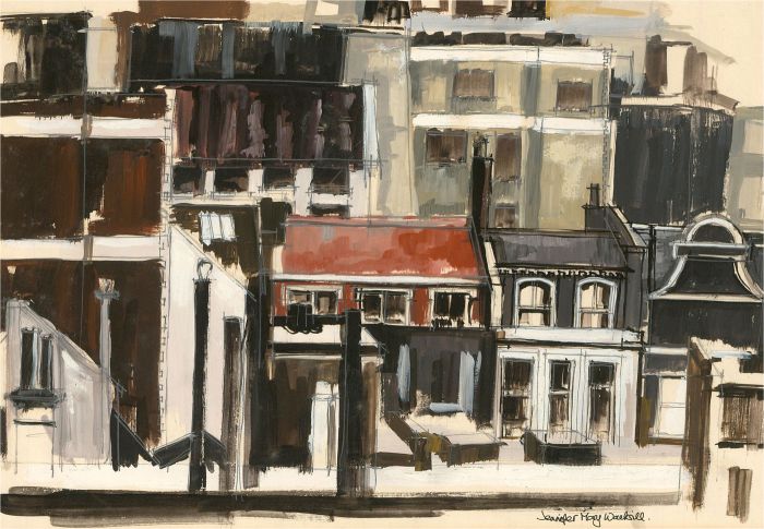 Jennifer Mary Wacksill - Contemporary Oil, Urban Street Scene