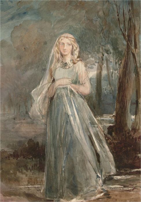 Early 19th Century Watercolour - Princess Lost In The Woods