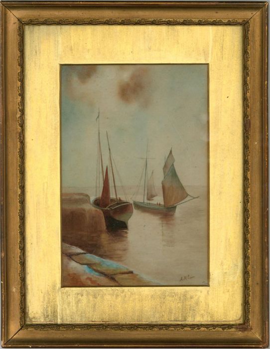 A.M. Symes - Late 19th Century Watercolour, Two Boats