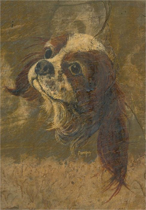 Pompas - Signed Mid 20th Century Oil, King Charles Spaniel