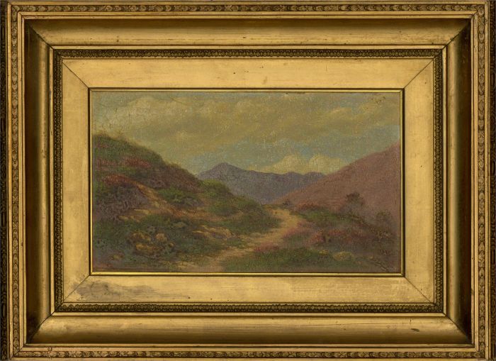 Framed Late 19th Century Oil - Heather-Topped Hills