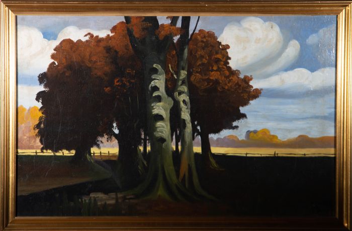 Attrib. Boleslaw Lewanski (1881-1952) - Mid 20th Century Oil, Autumn Trees