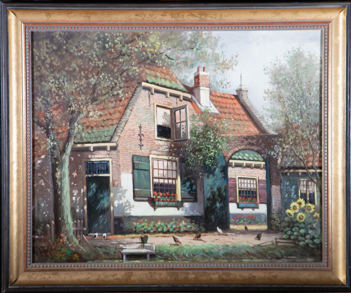 Henricus Veenendaal (1889-1972) - Mid 20th Century Oil, Country House