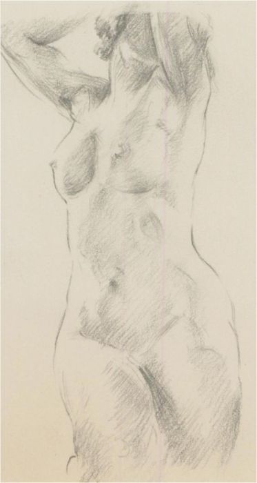 Franco Matania (1922-2006) - 20th Century Graphite Drawing, Nude Female Figure