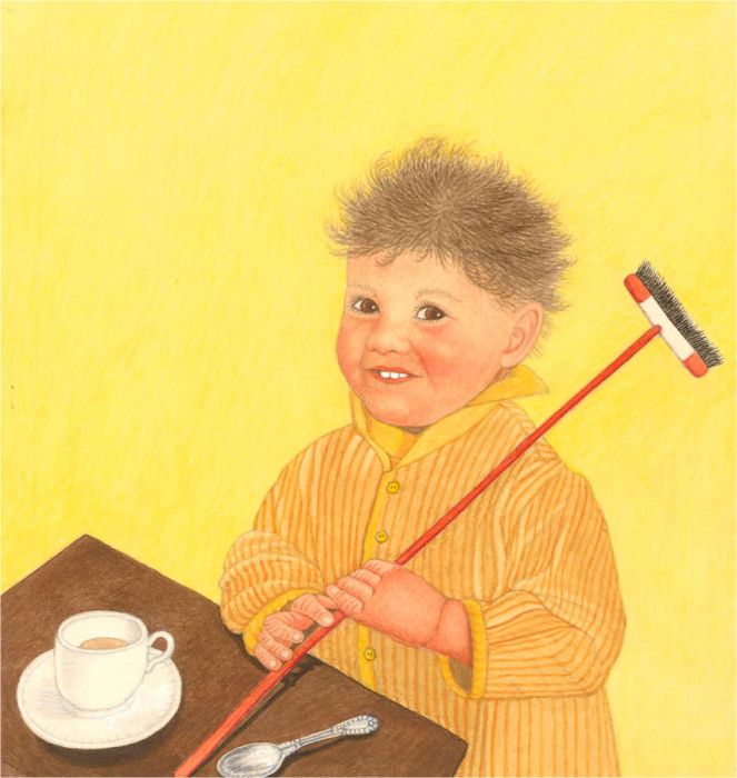 A. Twinning - Signed 1961 Watercolour, Mischievous Child