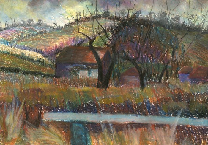 Joyce Moore - Contemporary Pastel, Winter Landscape