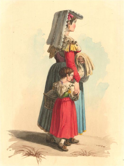 Early 19th Century Watercolour - Woman of Monticelli