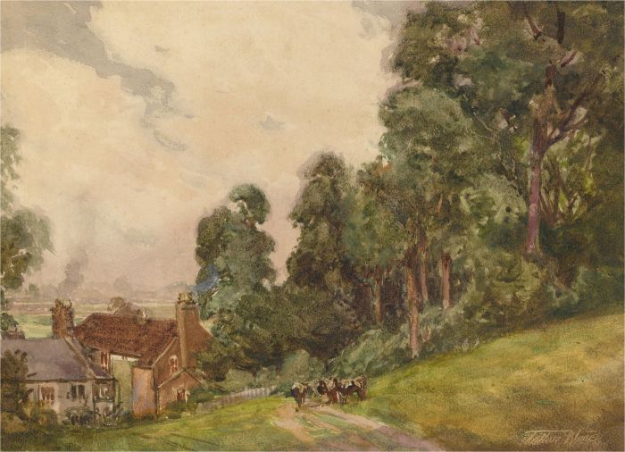 William Tatton Winter RBA (1855-1928) - Early 20th Century Watercolour, Hillside