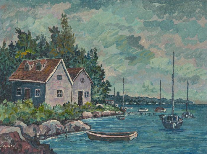 20th Century Oil - Seascape in St. Mary