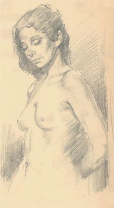 Franco Matania (1922-2006) - Mid 20th Century Graphite Drawing, Standing