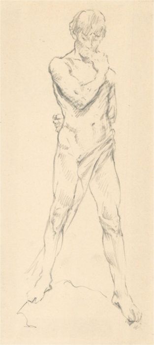 Franco Matania (1922-2006) - Graphite Drawing, Standing Male Figure