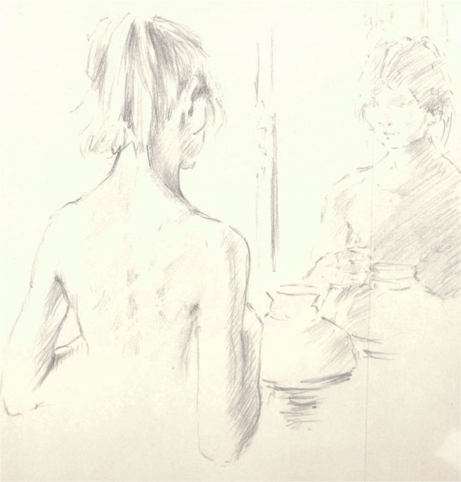 Franco Matania (1922-2006) - Mid 20th Century Graphite Drawing, Reflection