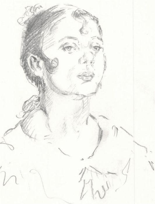 Franco Matania (1922-2006) - 20th Century Graphite Drawing, Portrait of a Woman
