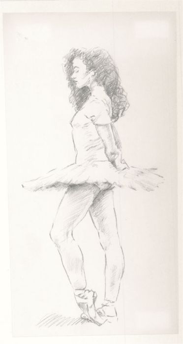 Franco Matania (1922-2006) - Graphite Drawing, Ballerina in a Tutu