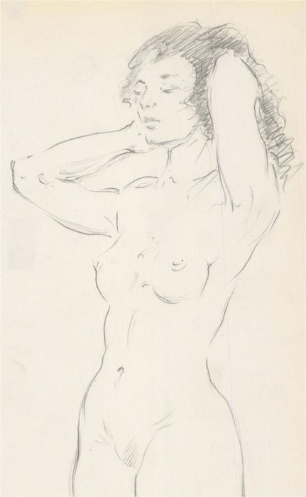 Franco Matania (1922-2006) - 20th Century Graphite Drawing, Female Nude II