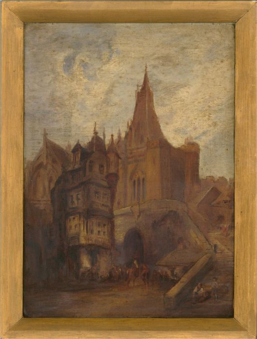19th Century Oil - A Town Square