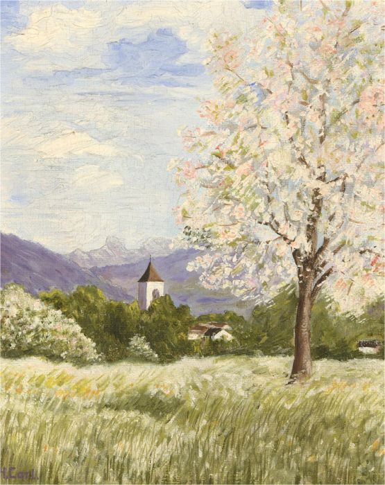 H. Carl - 20th Century Oil, Swiss Landscape