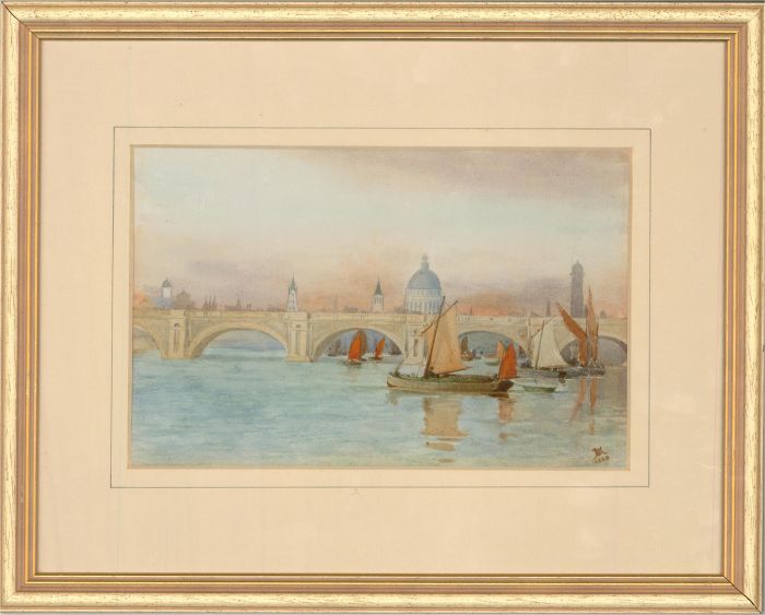 1880 Watercolour - St Paul's Bridge