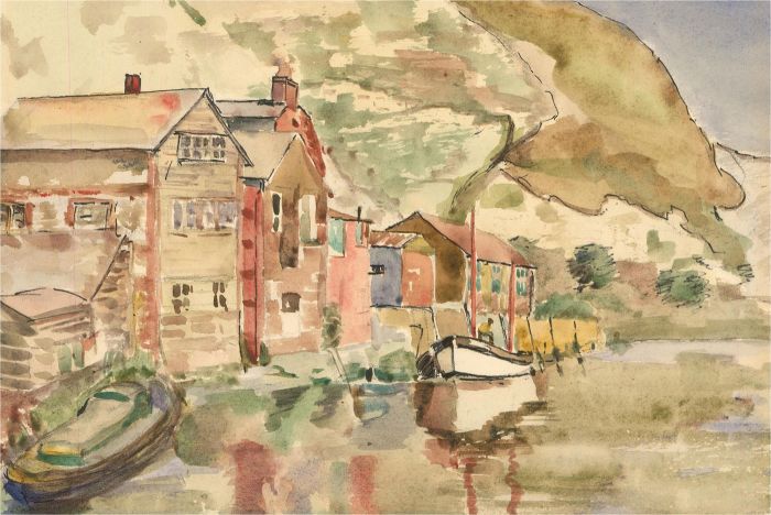 Attrib. H.J. Woodhouse - 1961 Watercolour, The Ouse near Lewes