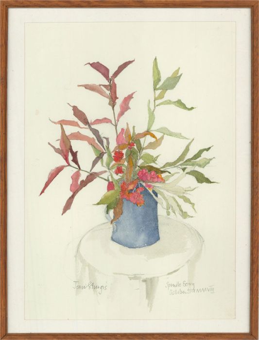 Jean Sturgis (1931-2018) - 2008 Watercolour, Leaves And Berries