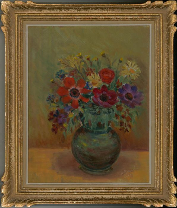 H. Carl - 20th Century Oil, Vibrant Flowers