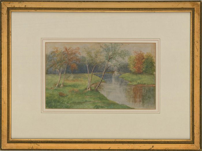 C.A.S. - 1923 Watercolour, River Scene