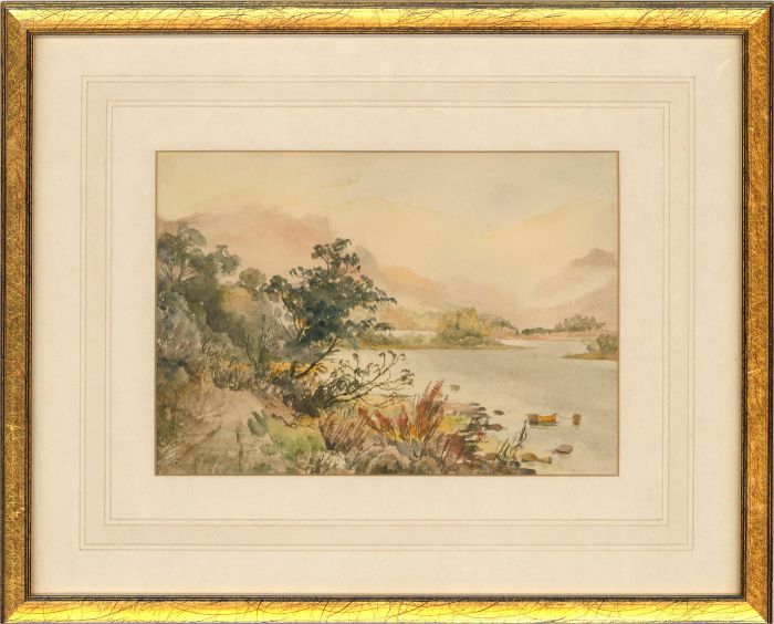 Framed Early 20th Century Watercolour - The Winding River