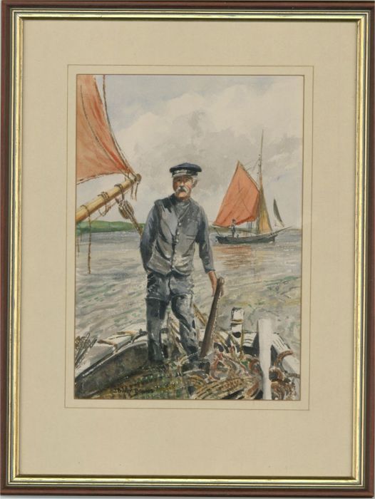 Jeffrey Bowes - Framed 20th Century Watercolour, The Captain