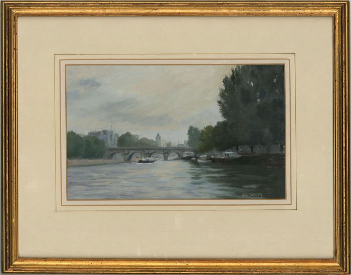 Vic Trevett - 1986 Oil, River Seine, Paris