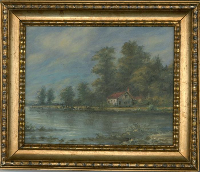 Attrib. Max Parsons ARCA (1915-1998) - 1947 Oil, River Scene with Cottage